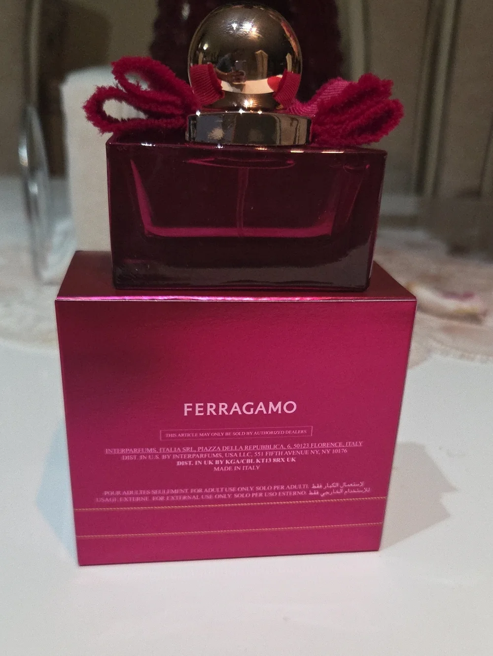 Salvatore Ferragamo Signorina Ribelle Hot Pink and Gold Box